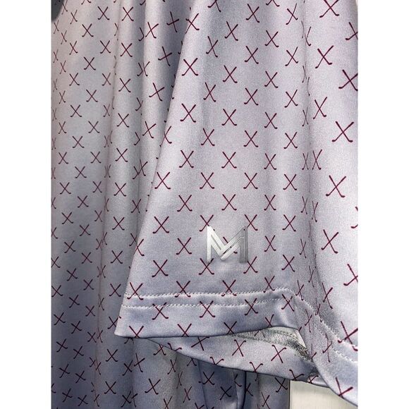 Maelreg Mens Golf Performance‎ Polo Short Sleeve Shirt Size XXL Full Print - Picture 4 of 5